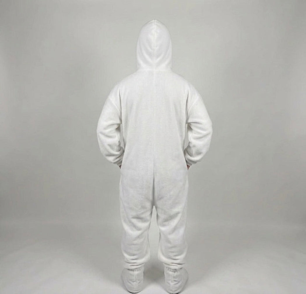 Ghost Face Zip-Up Fleece Onesie
