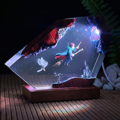 Diorama Wizard Boy Flying lamp