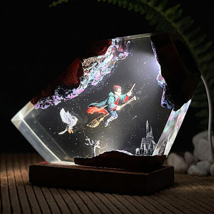 Diorama Wizard Boy Flying lamp